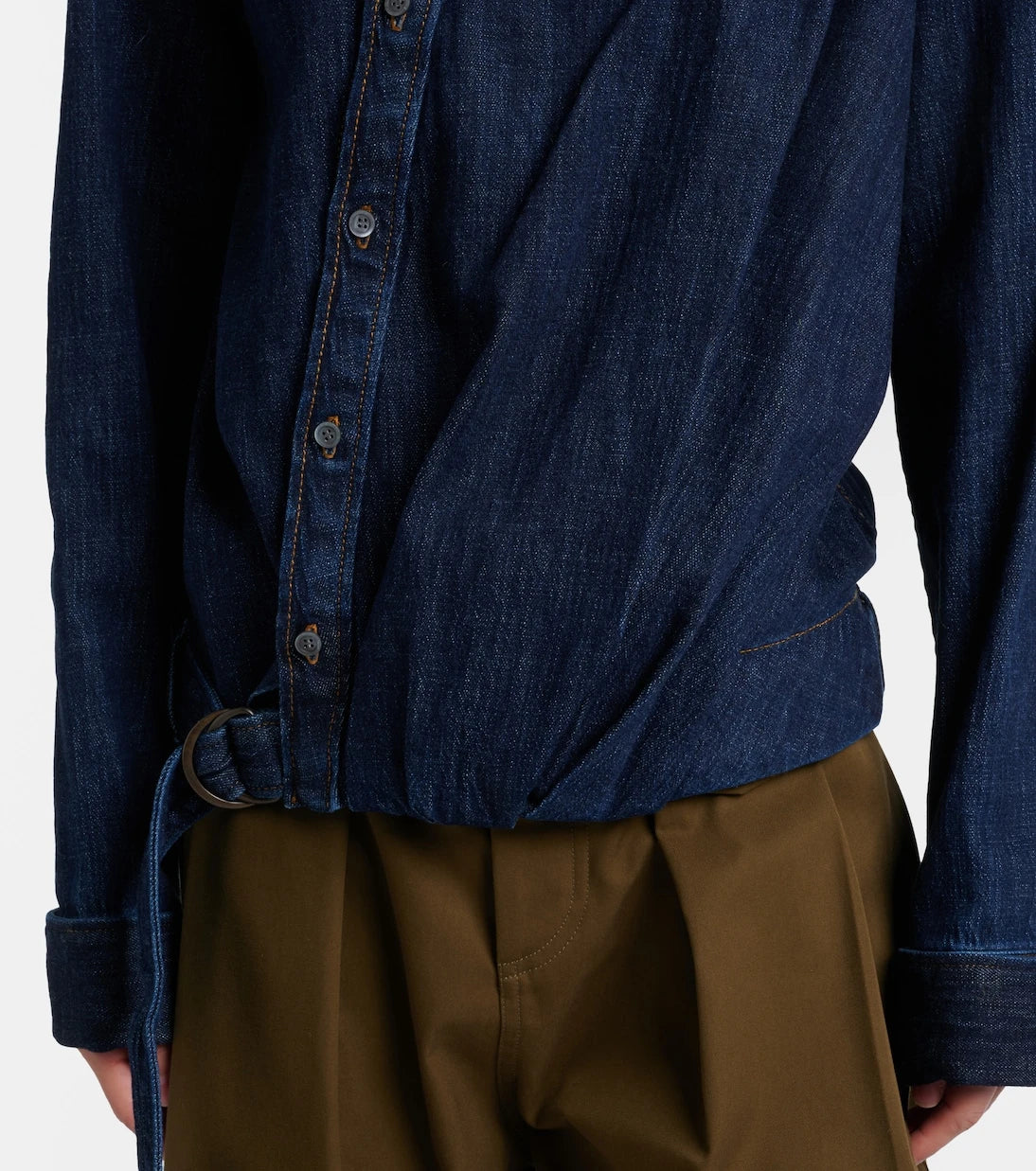 Loewe - Gathered denim shirt
