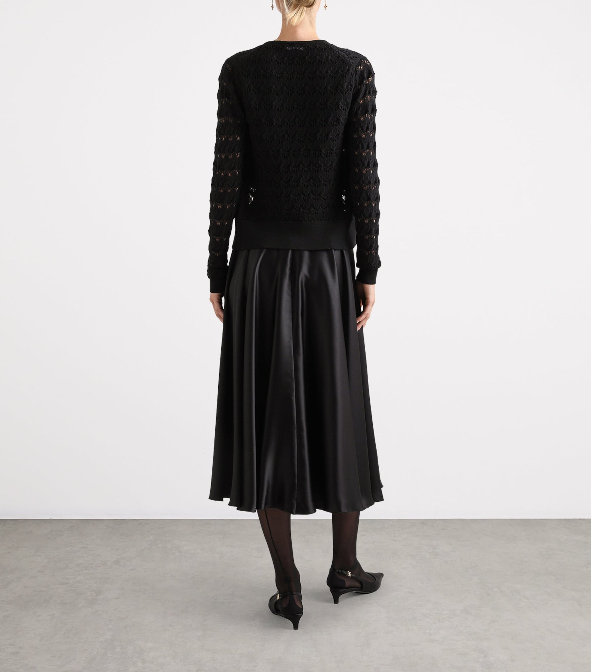 Dolce & Gabbana Multi Silk Midi Skirt