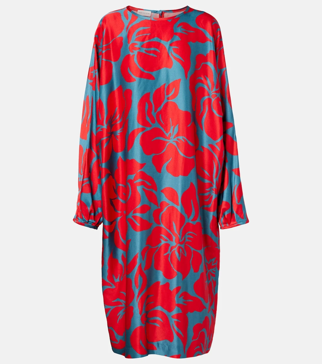 Dries Van Noten - Floral satin midi dress