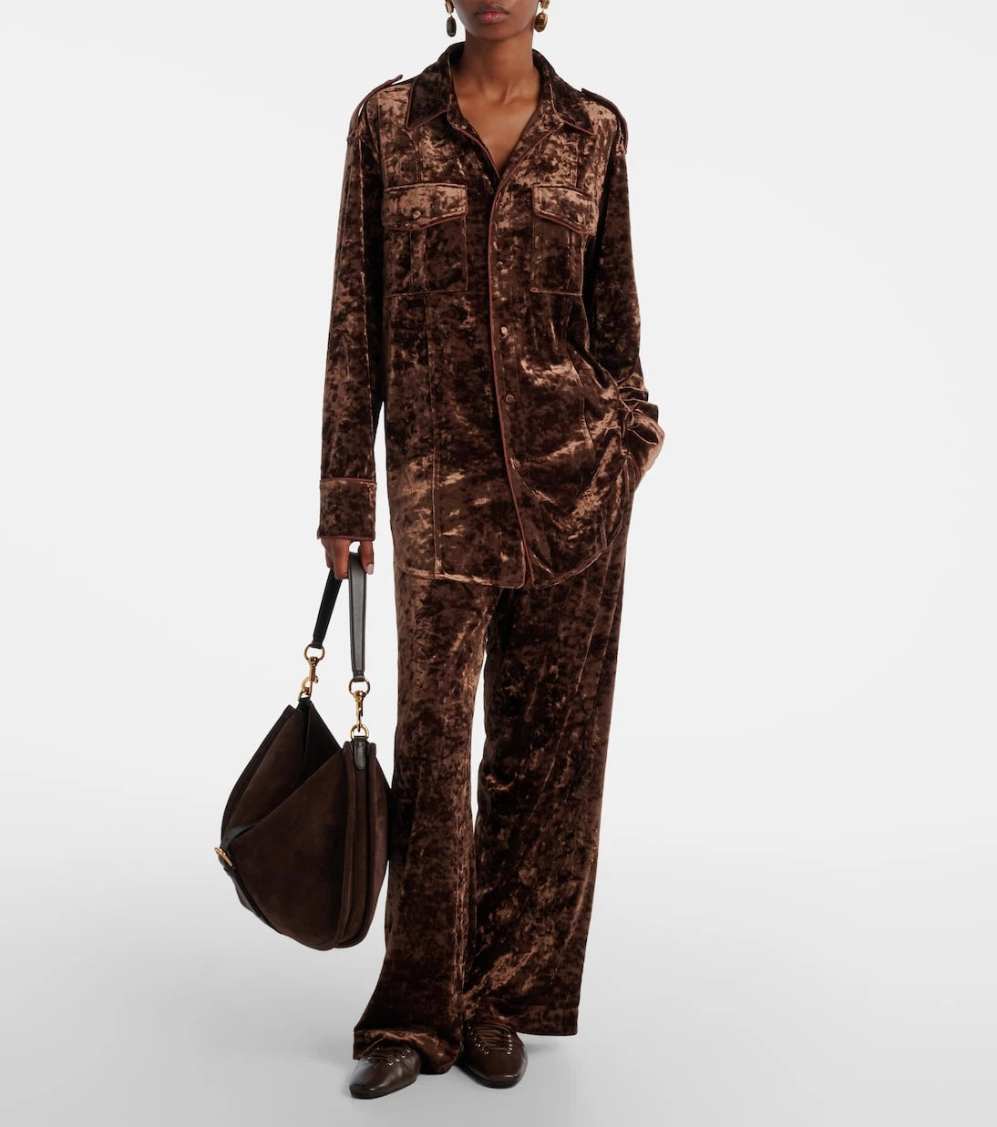 Xu Zhi - Velvet straight pants