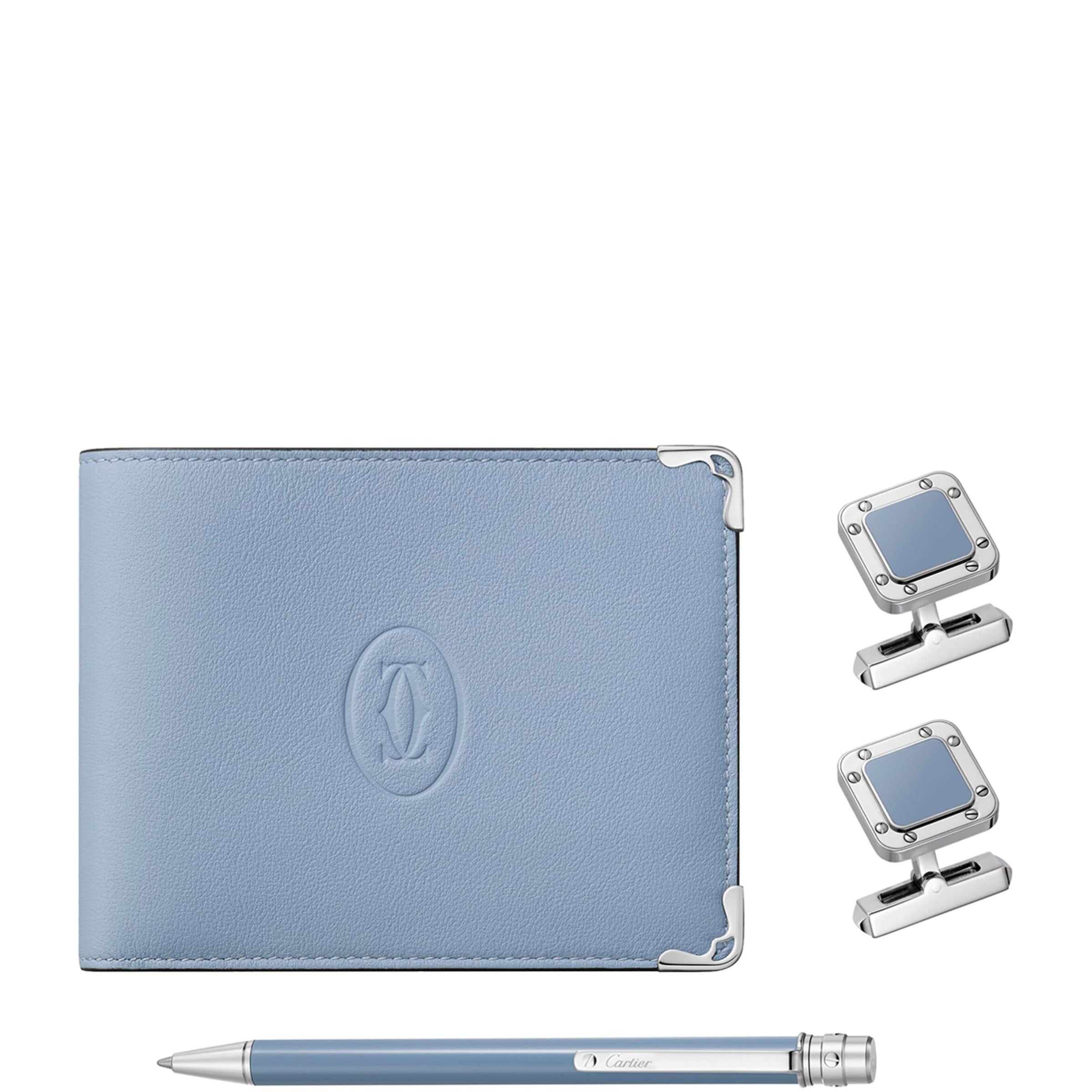 Santos De Cartier Cufflinks, Pen and Wallet Set