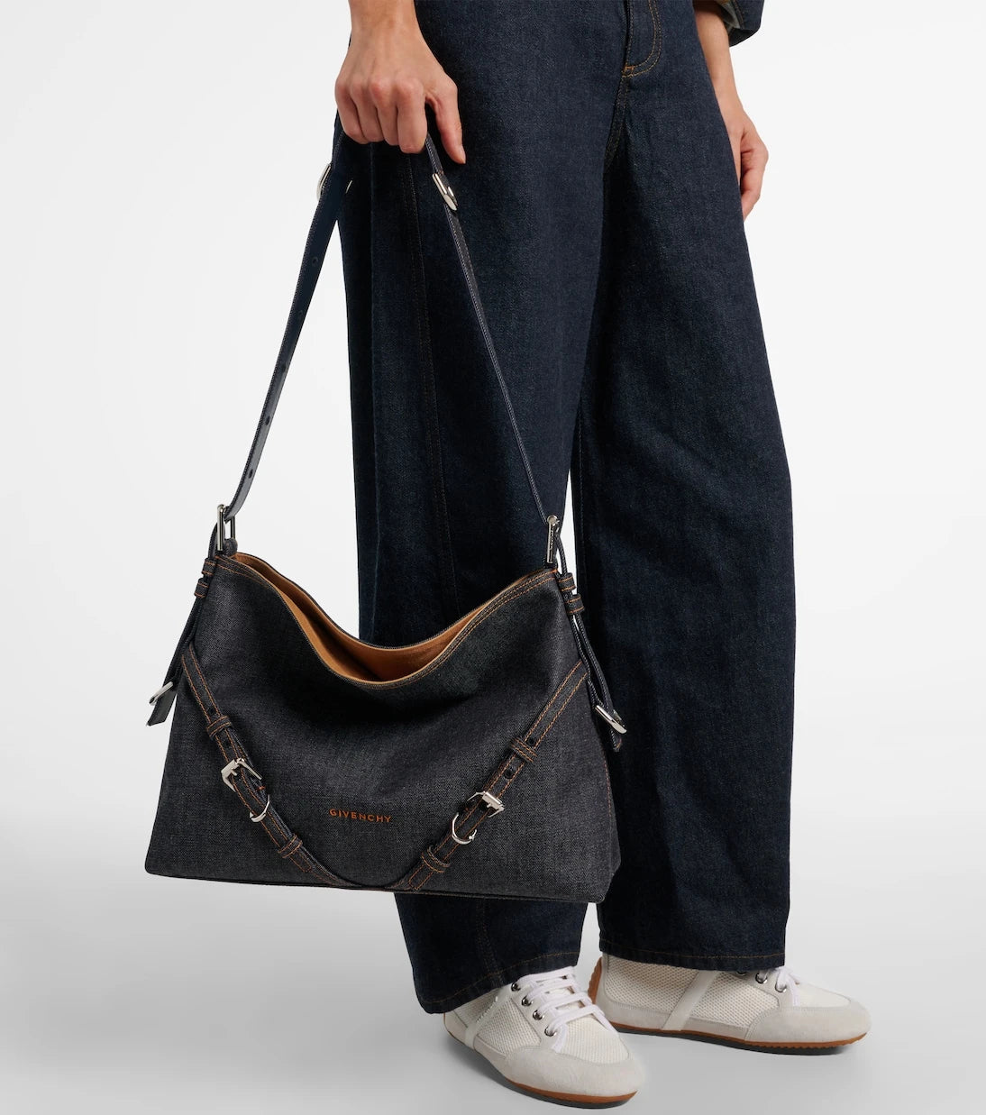 Givenchy - Voyou Medium denim shoulder bag