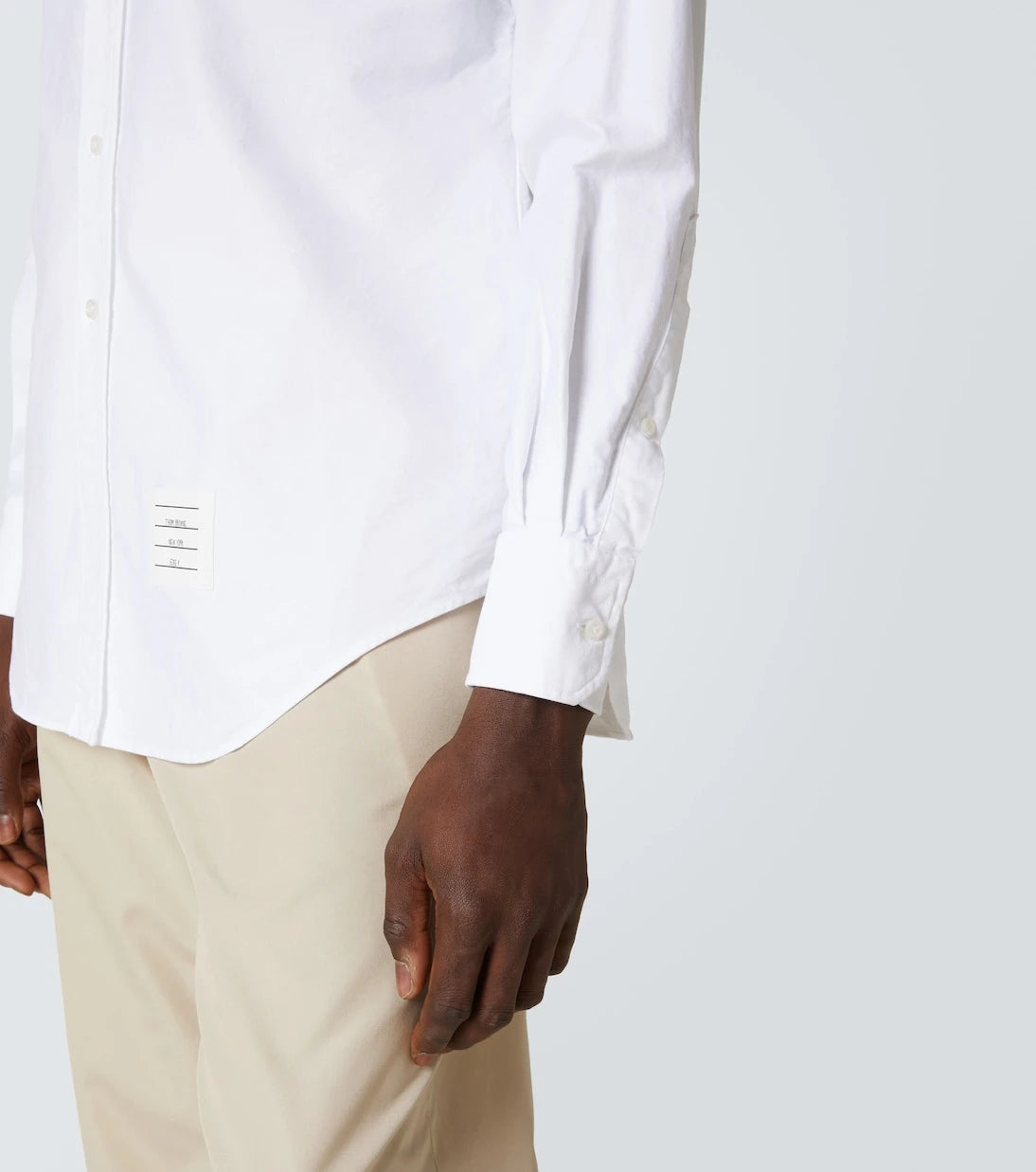 Thom Browne - قميص بشرائط غروغرين على الذراع