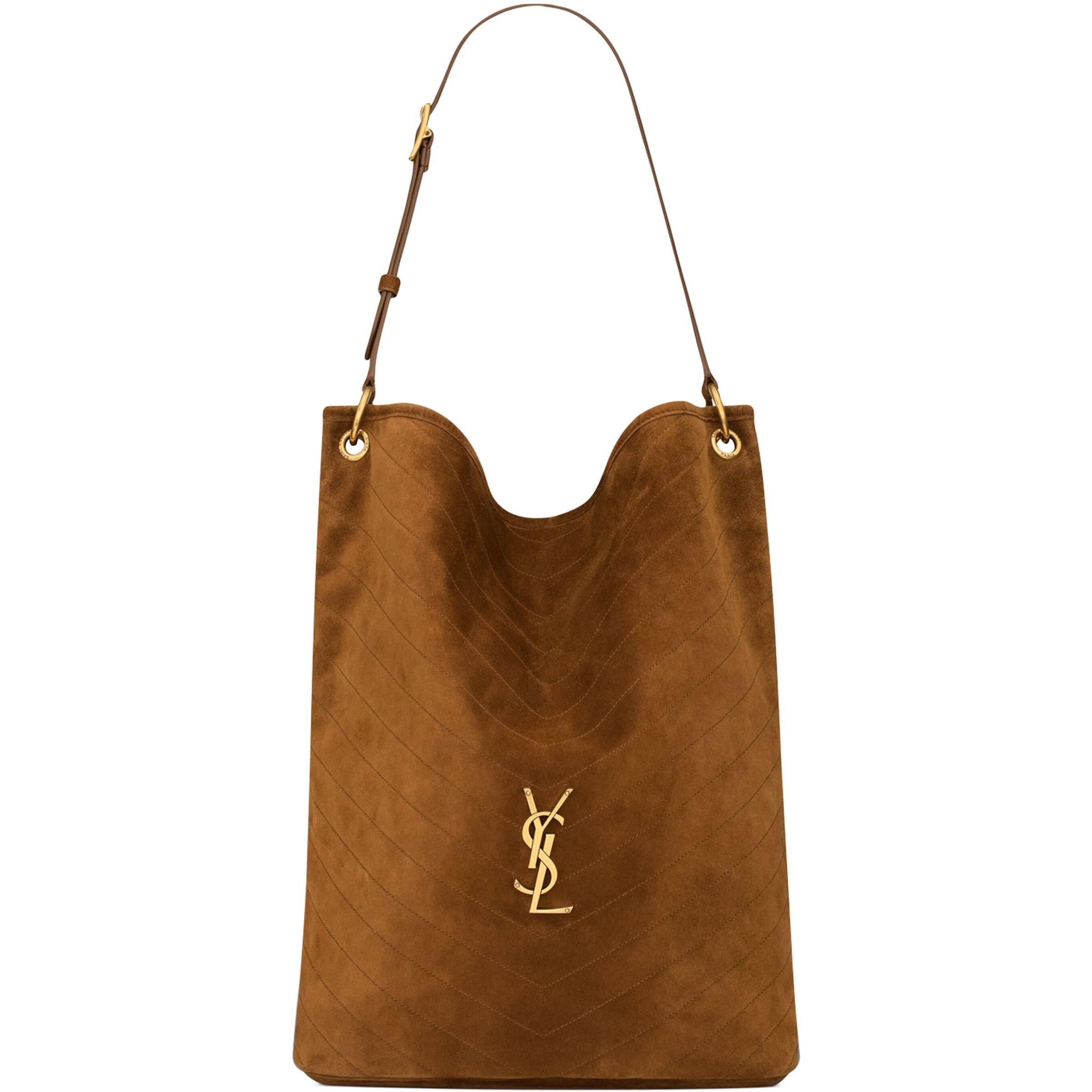 Beige Suede Niki Bucket Bag