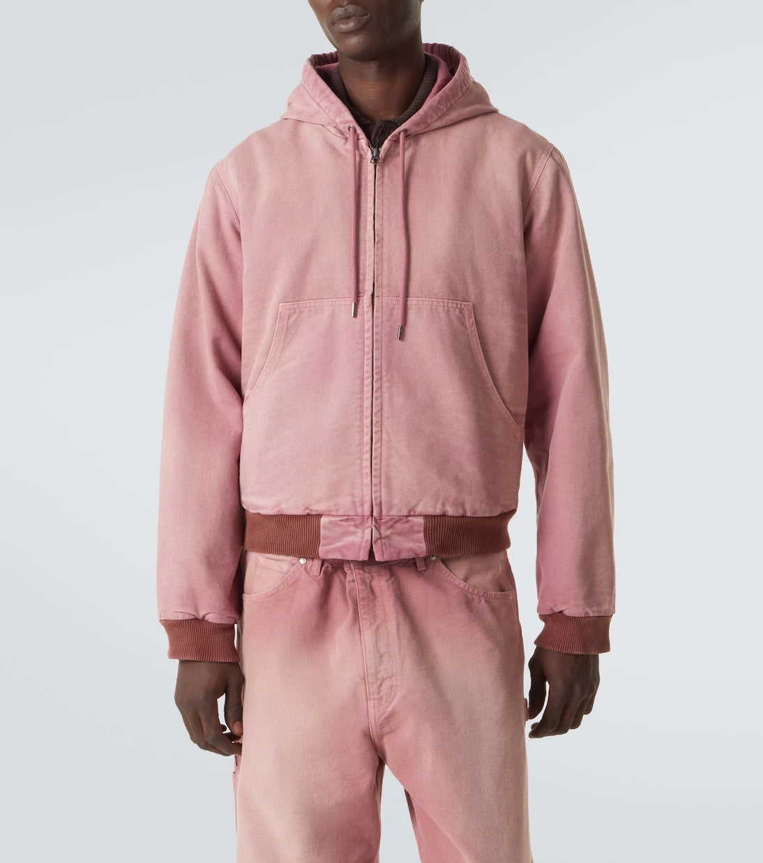 Auralee - Cropped cotton hoodie