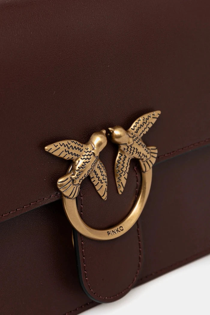 Pinko kadın deri crossbody çanta