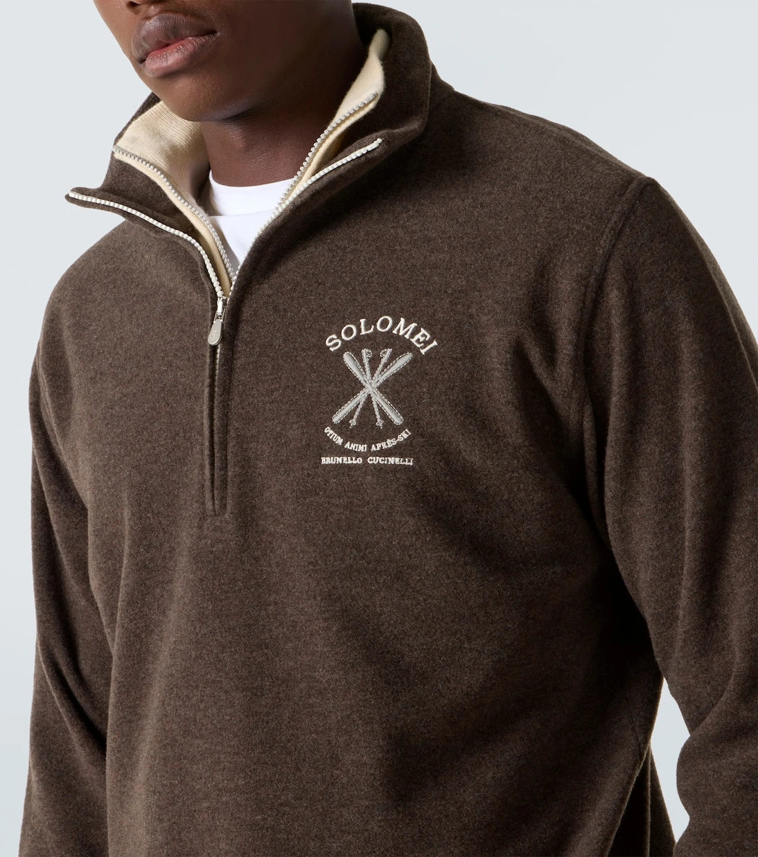 Brunello Cucinelli - Cashmere-blend half-zip sweater