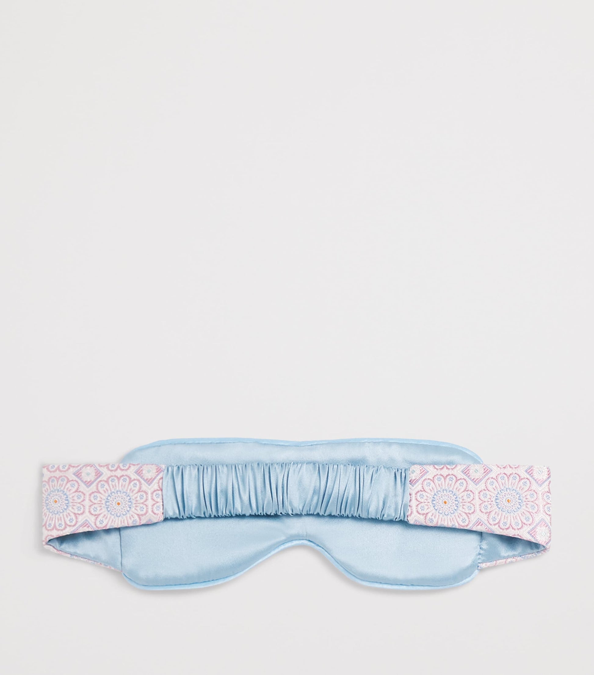 Pink Silk Daisy Medallion Jacquard Eye Mask