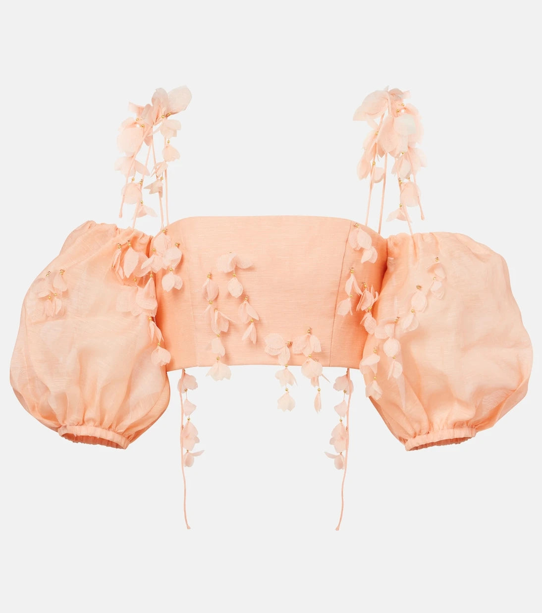 Zimmermann - Dawning linen and silk crop top