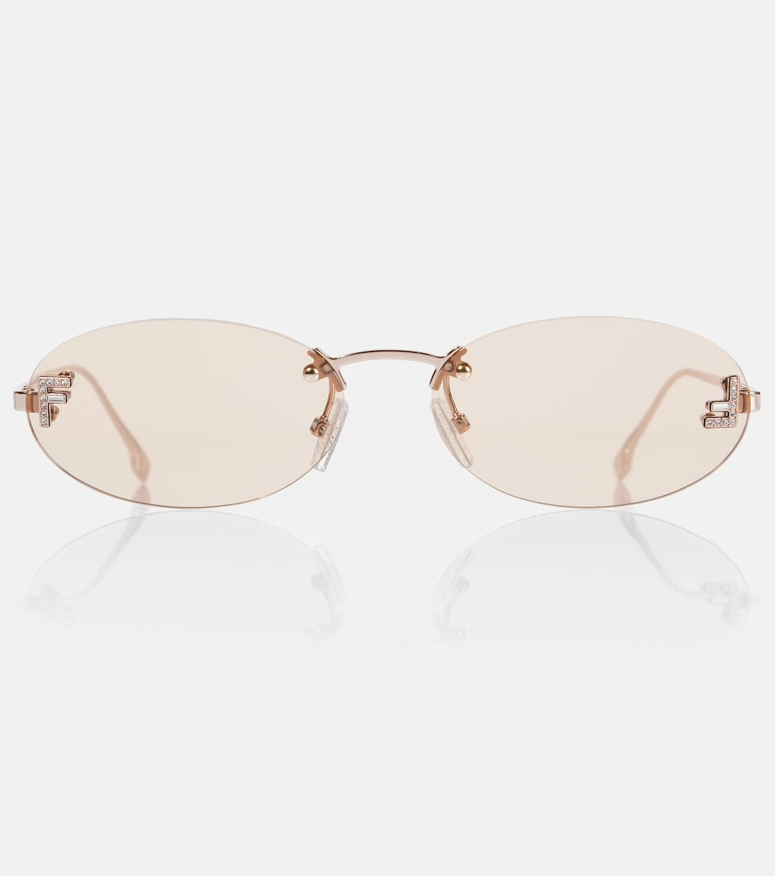 Fendi - نظارة شمسية Fendi First Crystal بيضاوية
