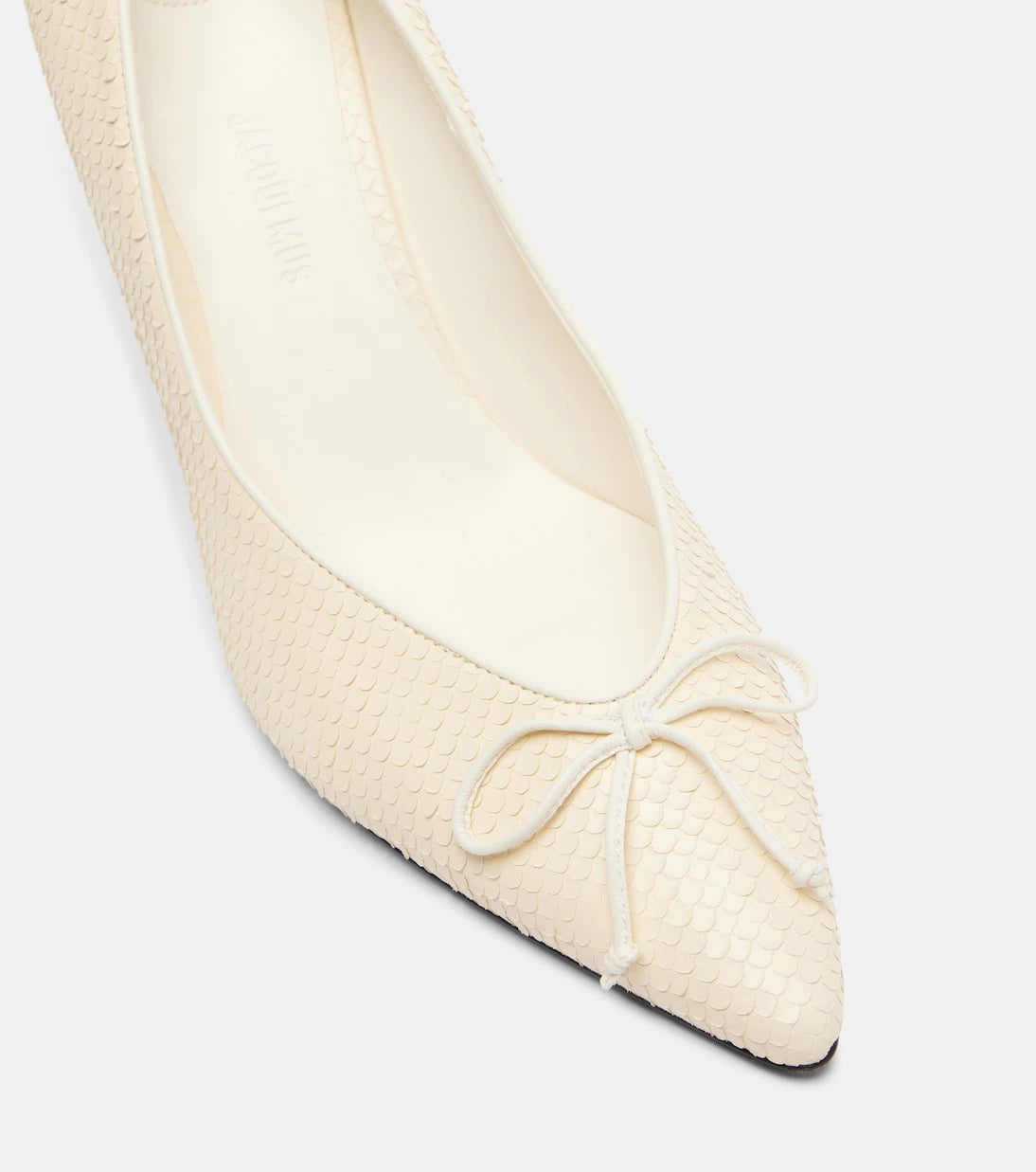 Jacquemus - Tourni snake-effect leather pumps