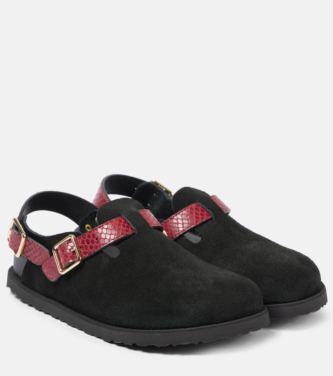 Birkenstock 1774 - Tokio snake-effect suede clogs