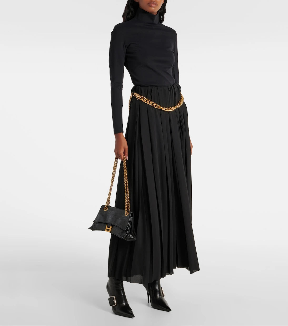 Balenciaga - تنورة ماكسي مطوية