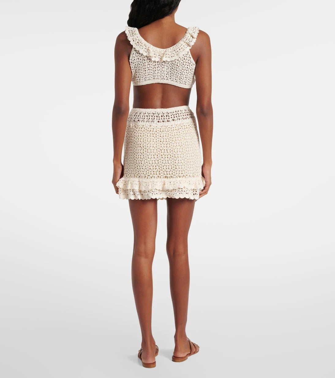 Anna Kosturova - Brigitte crochet cotton miniskirt