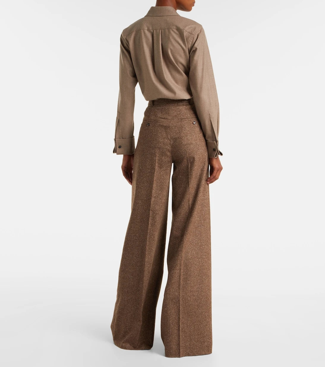 Max Mara - Brava yün ve ipek karışımı bol paça pantolon