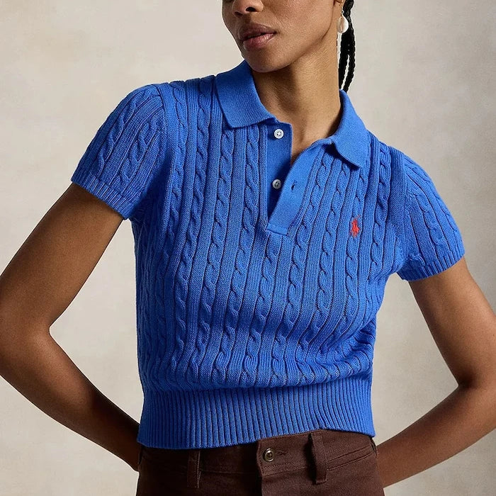 Polo Ralph Lauren kadın kısa kollu pamuklu kazak