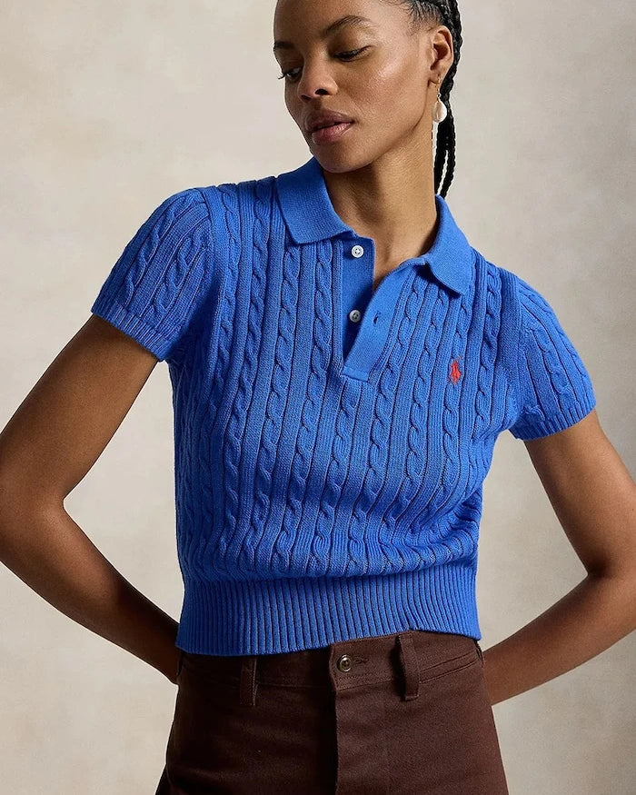 Polo Ralph Lauren kadın kısa kollu pamuklu kazak