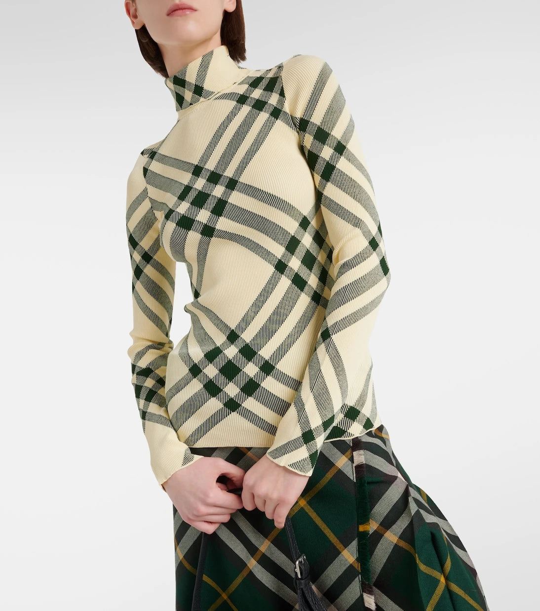 Burberry - Burberry Check turtleneck sweater