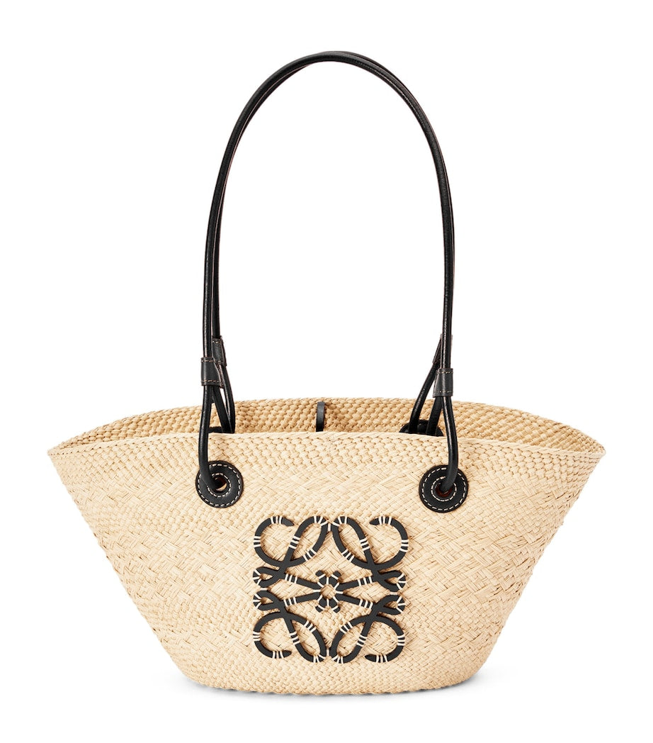 LOEWE Beige x Paula’s Ibiza Small Woven Anagram Basket Bag