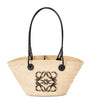 LOEWE Beige x Paula’s Ibiza Small Woven Anagram Basket Bag