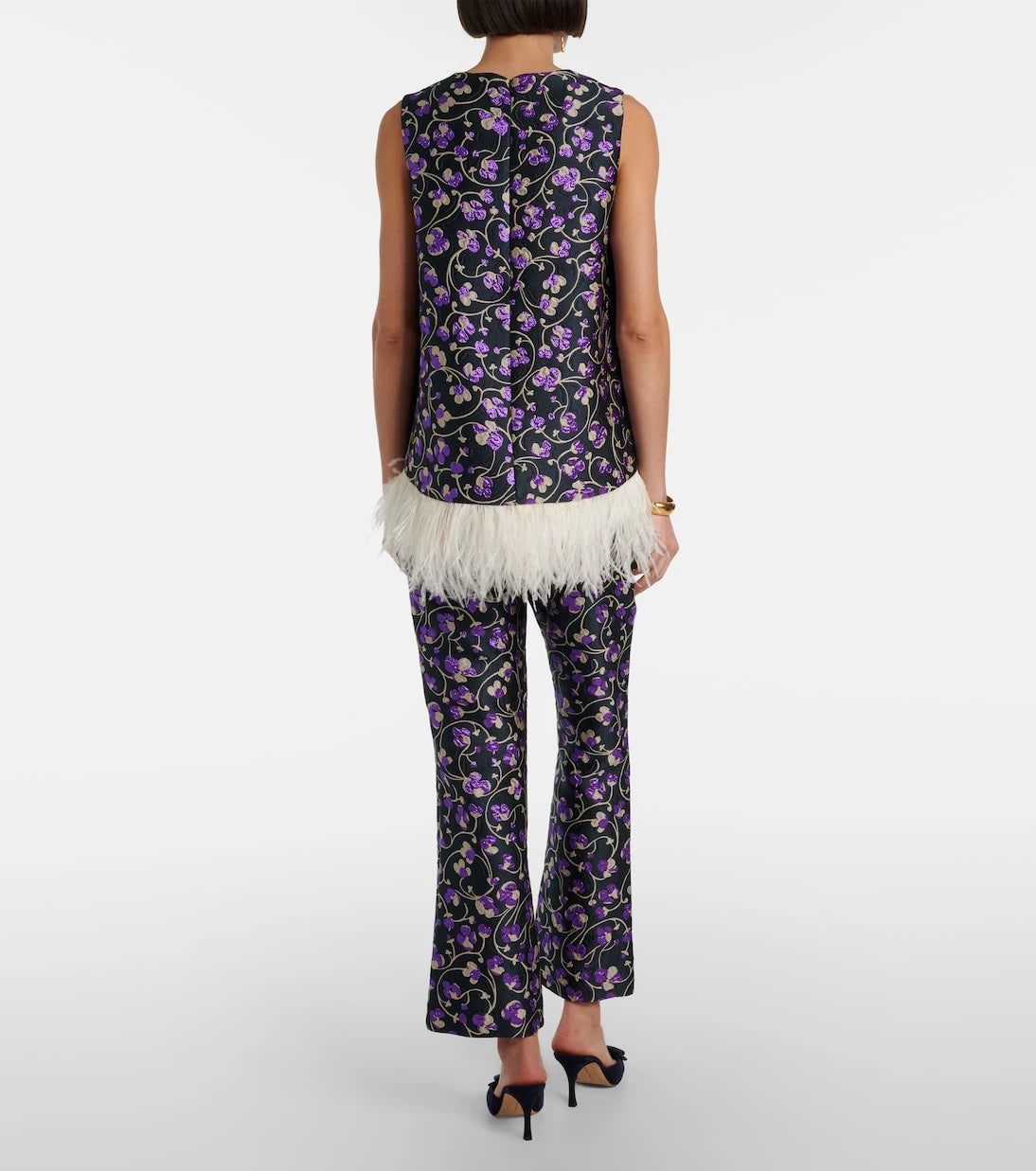 La DoubleJ - 24/7 Honeysuckle jacquard straight pants
