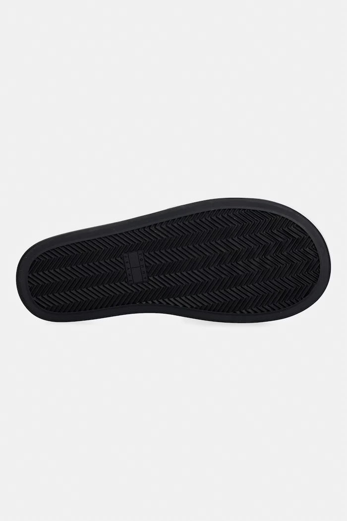 Tommy Jeans düz tabanlı kadın deri terlik TJW SOFT PADDED CASUAL SLIDE