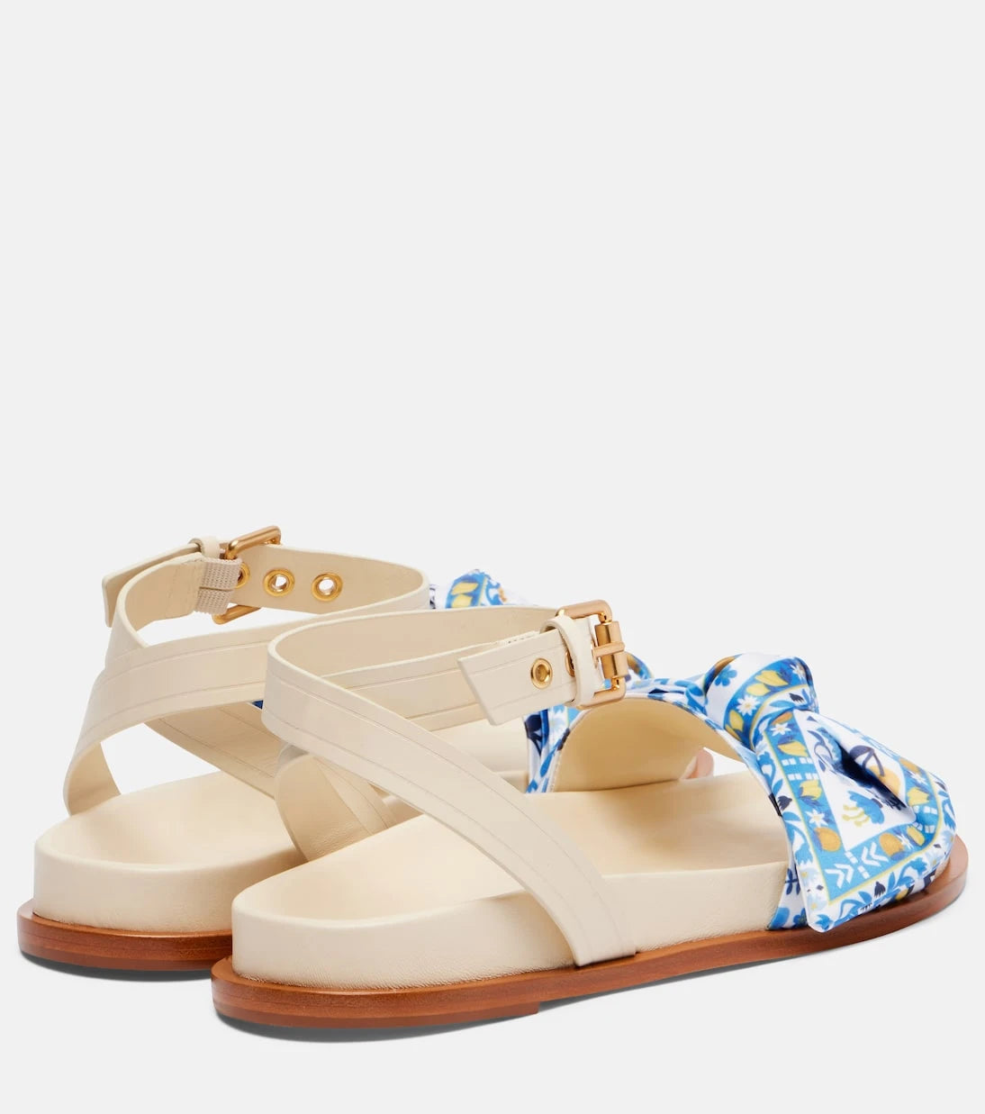 Farm Rio - Bow-detail printed sandals