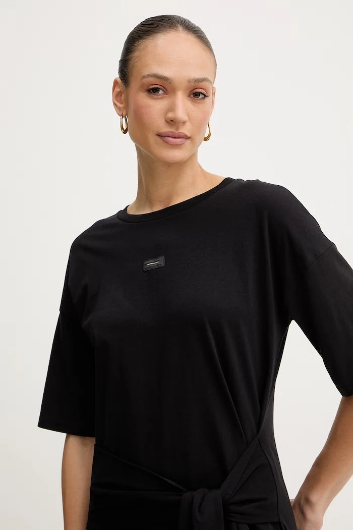 Памучна рокля Armani Exchange