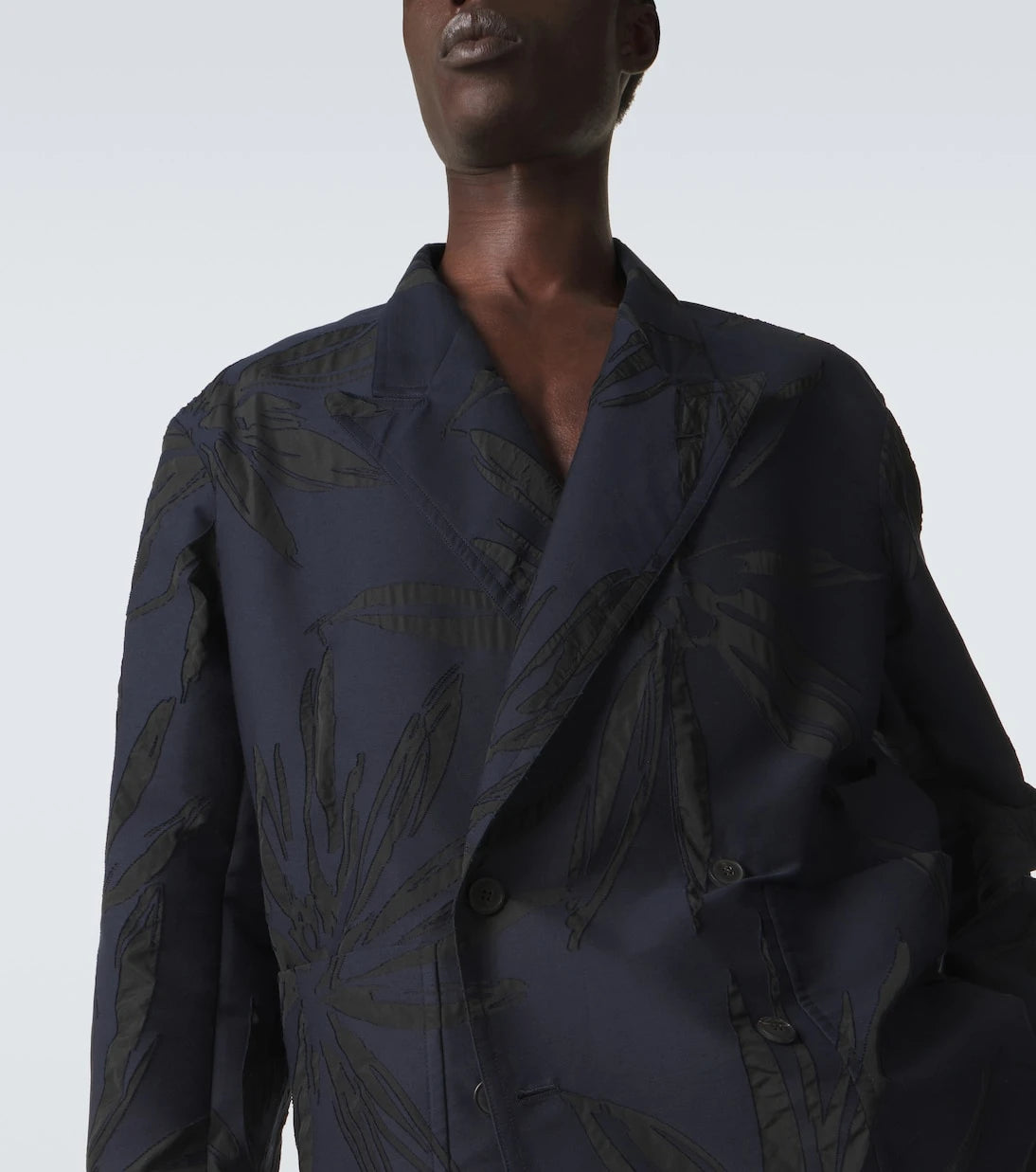 Dries Van Noten - سترة بليزر جاكار من مزيج القطن