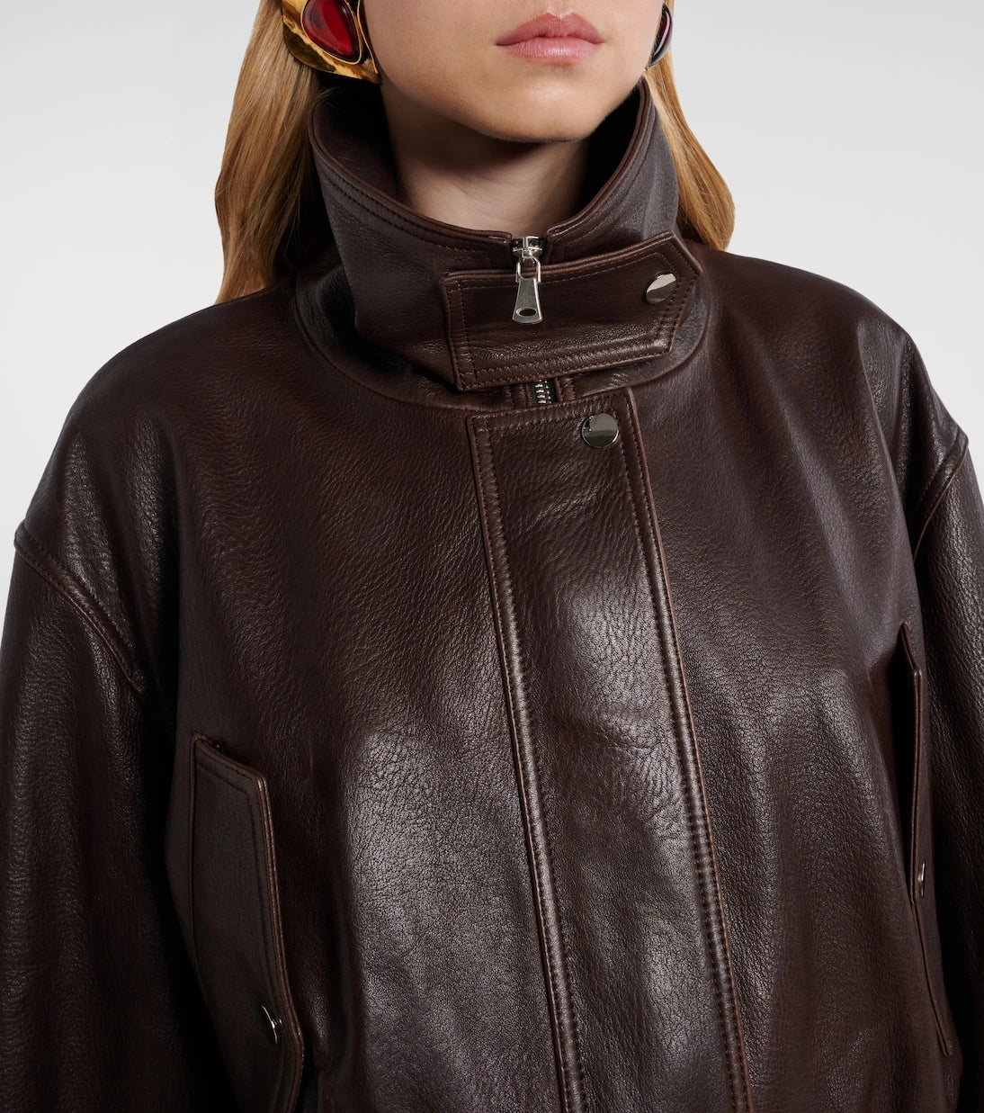 Nour Hammour - Briar deri bomber ceket