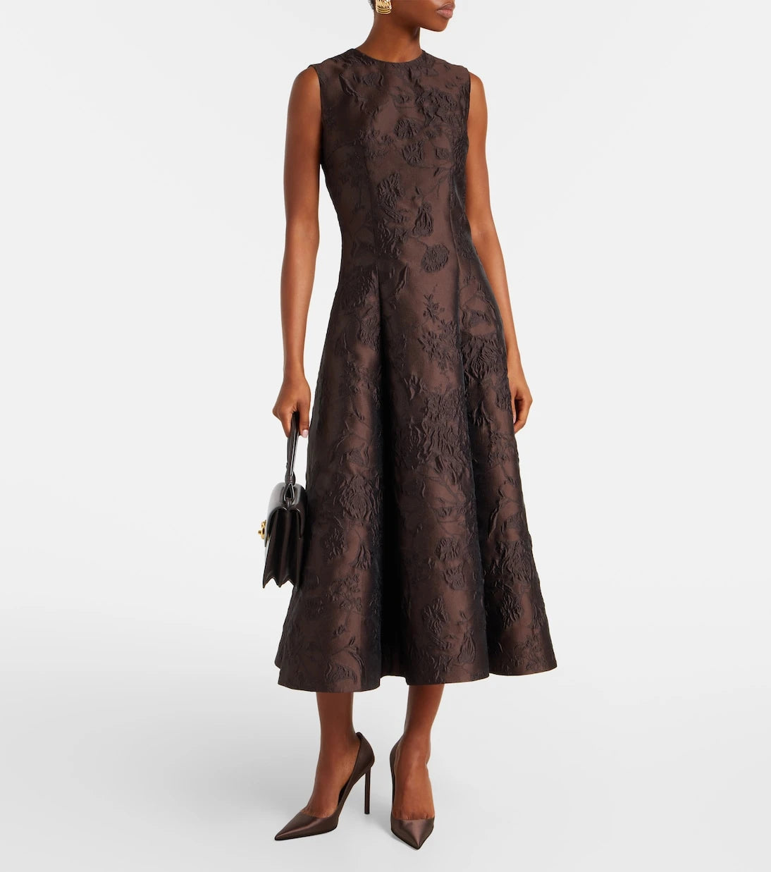 Emilia Wickstead - Flared embroidered midi dress