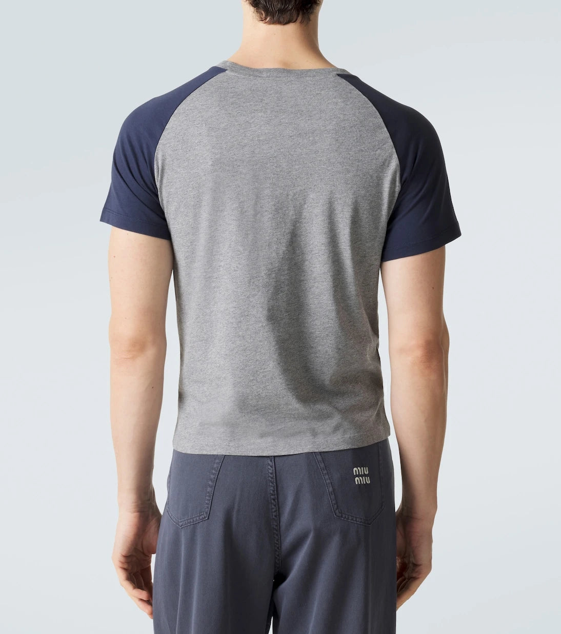 Miu Miu - Logo cotton jersey Henley shirt