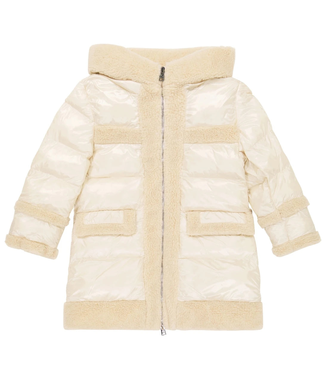 Woolrich Kids - معطف منفوخ مزين بتطريز تيدي
