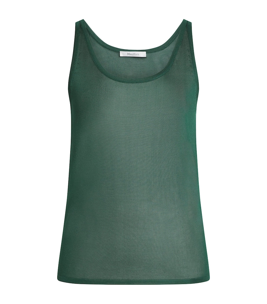 Green Knitted Tank Top