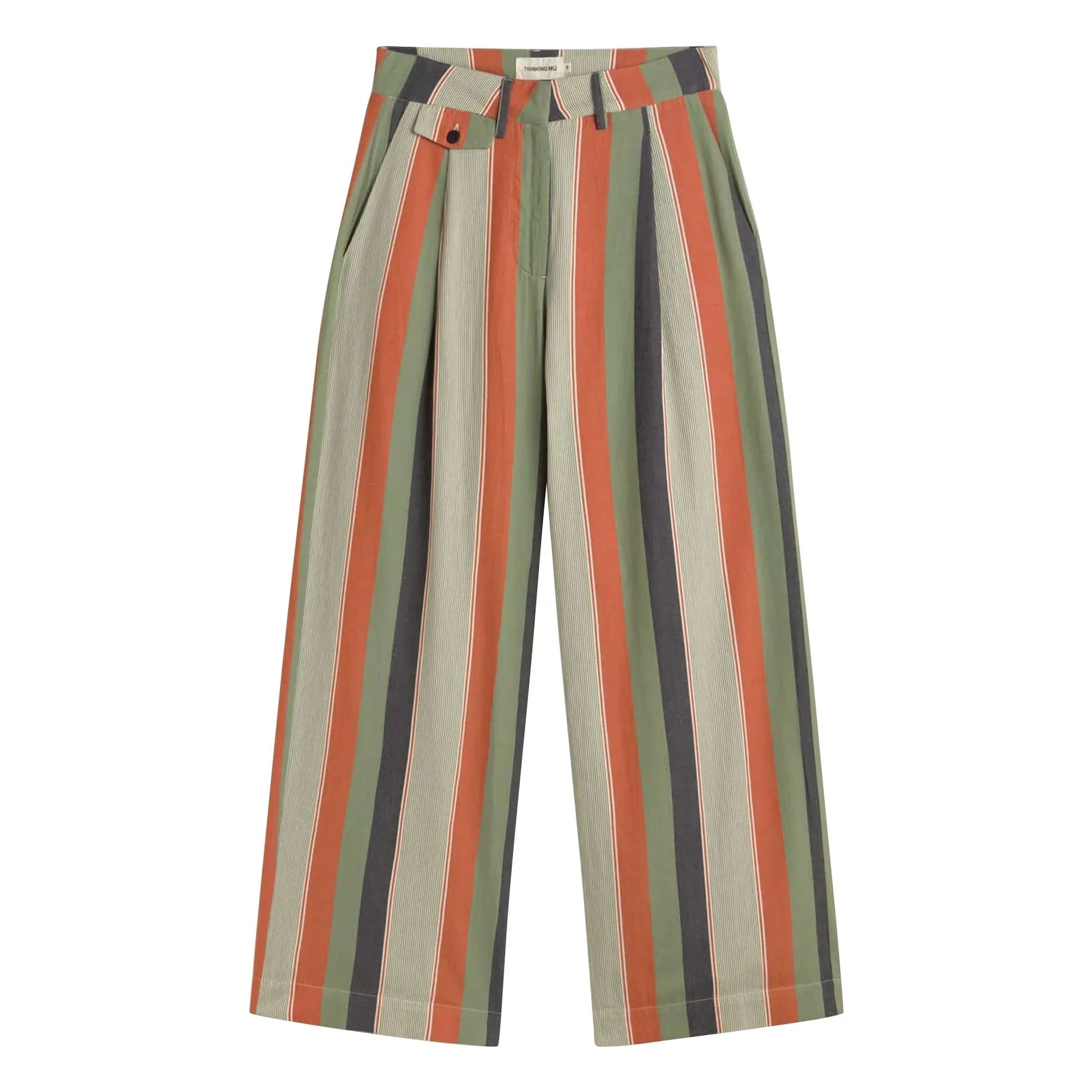 Thinking Mu - Pat Stripes Pants Organic cotton | Orange