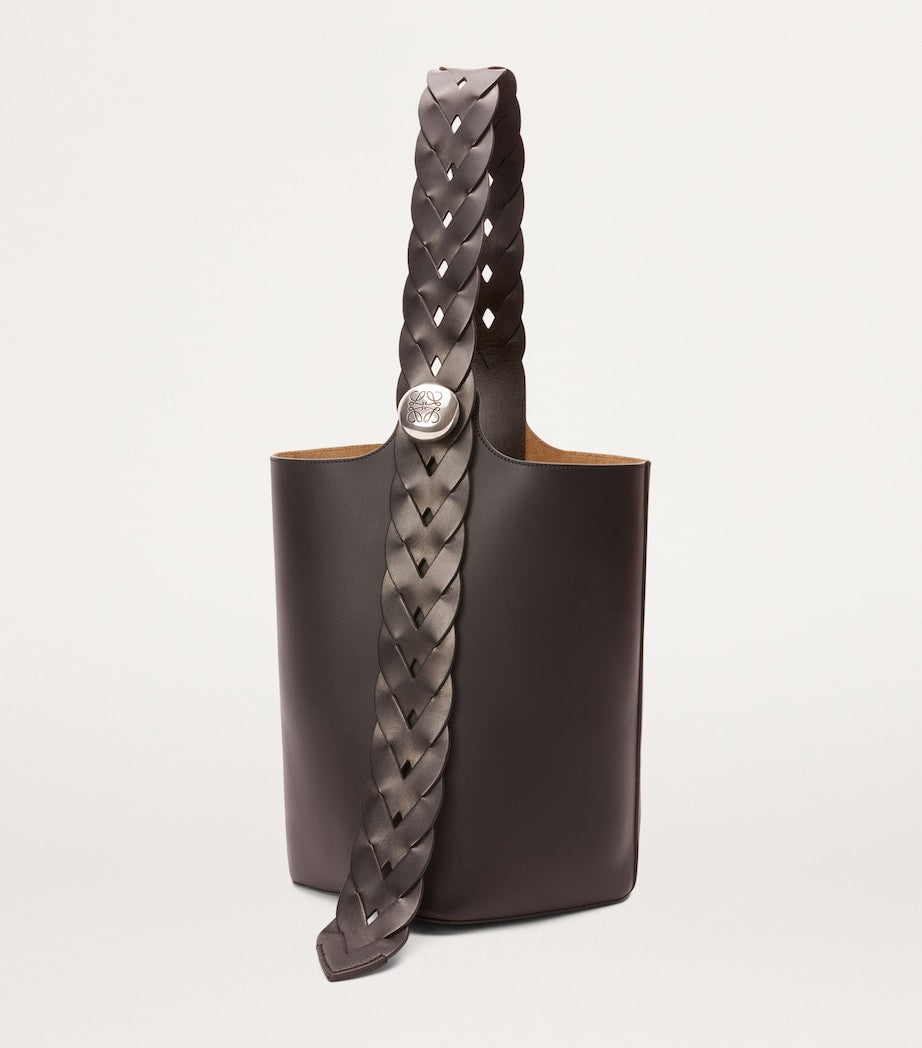 LOEWE Brown Large Pebble Bucket Bag