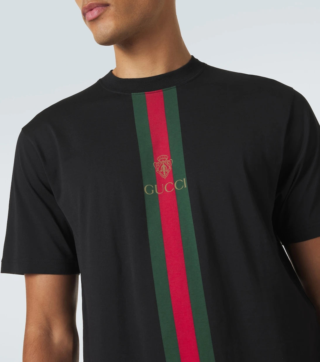 Gucci - Web Stripe cotton T-shirt
