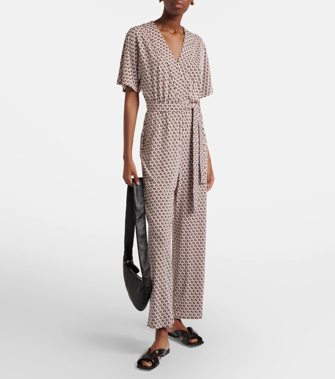 Max Mara - Belted printed jumpsuit