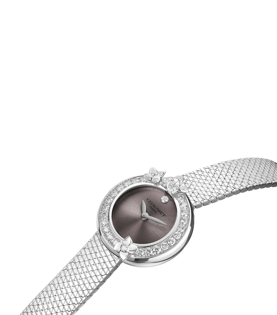 Stainless Steel and Diamond Hortensia Watch 22.4mm