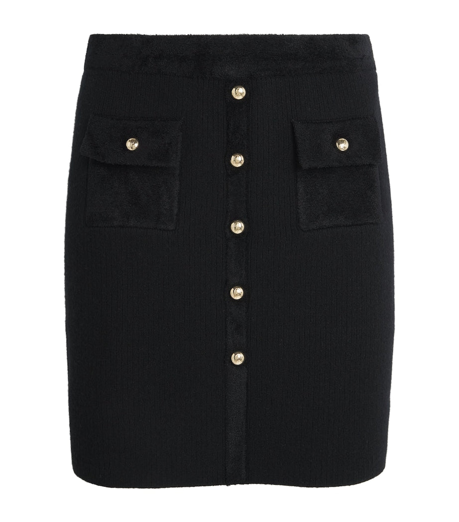 Claudie Pierlot Black Knitted Mini Skirt