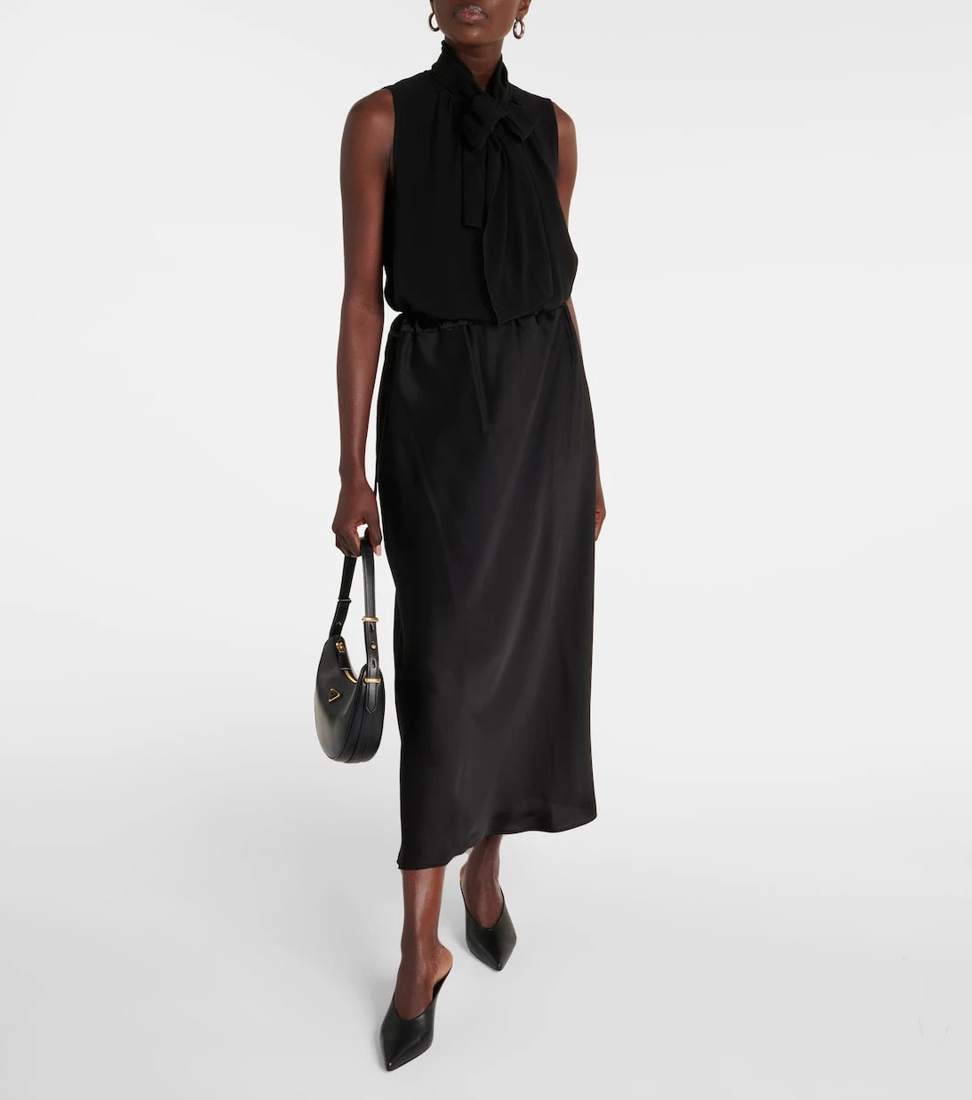 Max Mara - Editore satin midi skirt