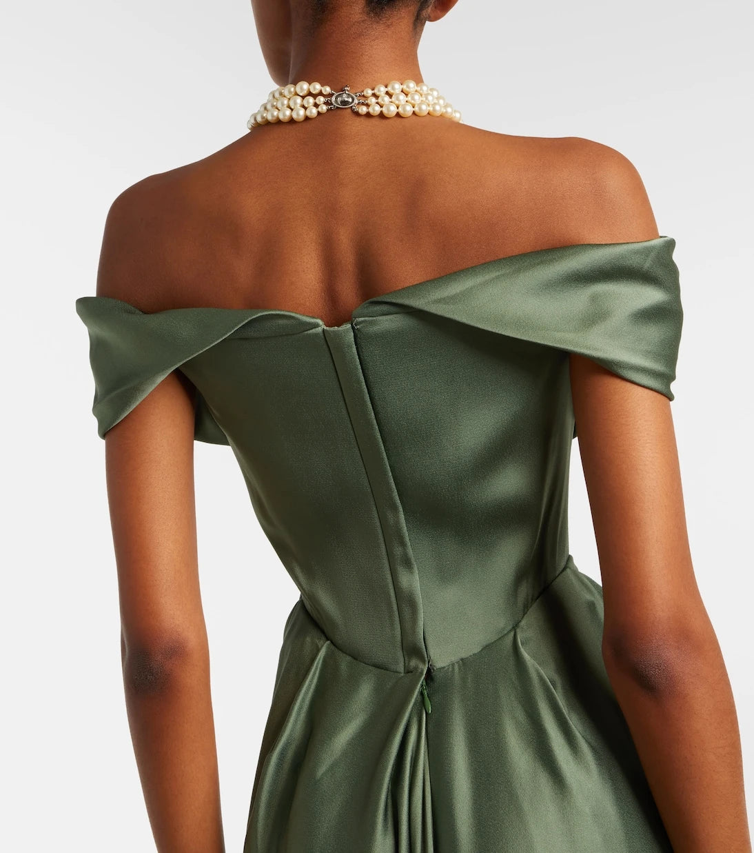 Vivienne Westwood - Nova Cocotte draped satin bustier gown