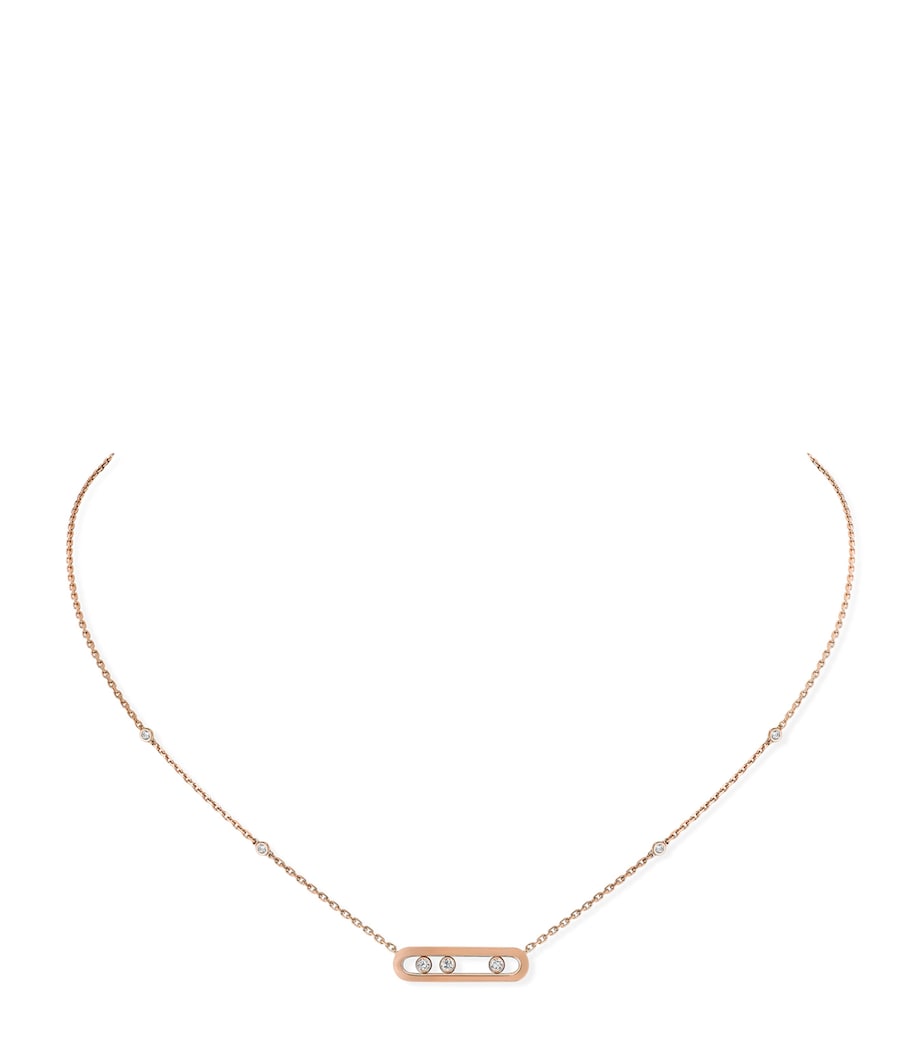 Rose Gold and Diamond Baby Move Classique Pavé Necklace