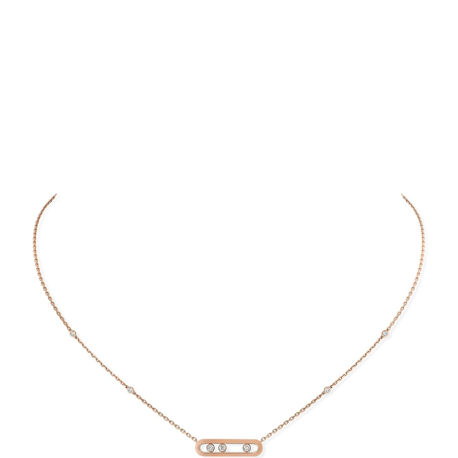 Rose Gold and Diamond Baby Move Classique Pavé Necklace
