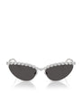 Swarovski Silver Metal Cat Eye 0SK7030 Sunglasses