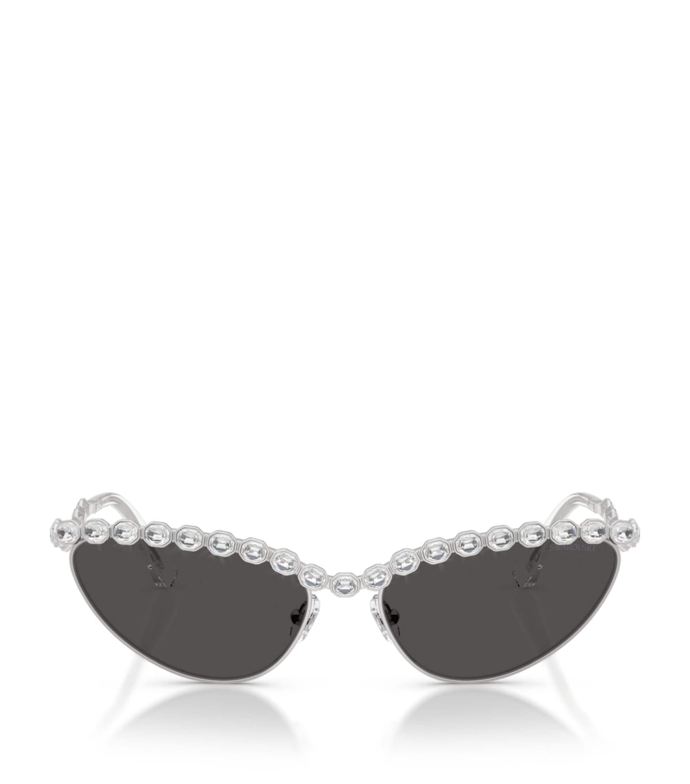Swarovski Silver Metal Cat Eye 0SK7030 Sunglasses