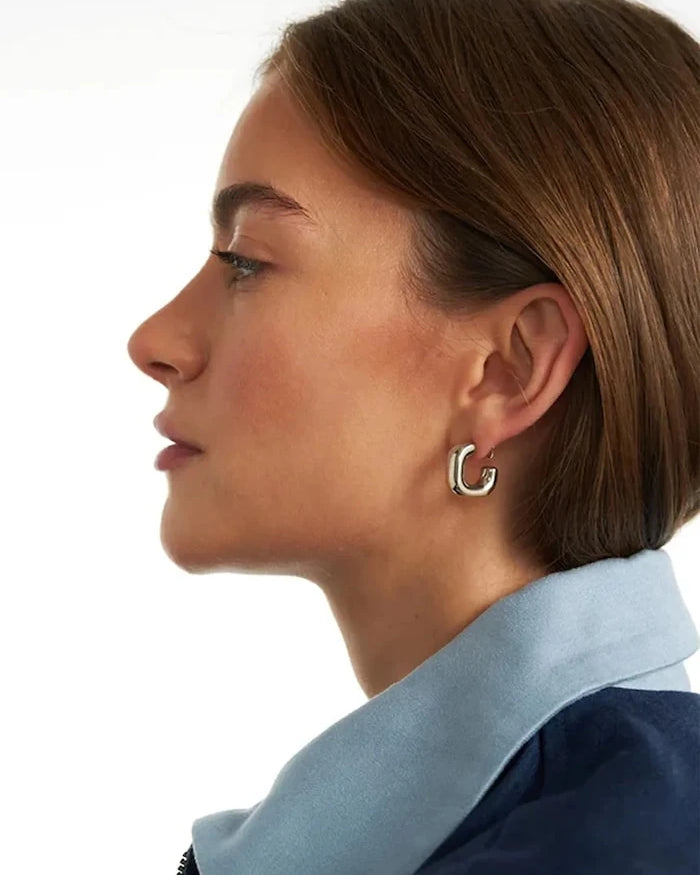 Gümüş Kadın Küpeleri Quadro silver earrings