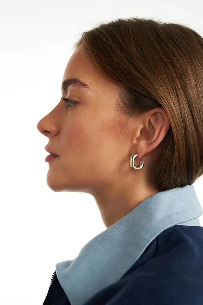 Gümüş Kadın Küpeleri Quadro silver earrings