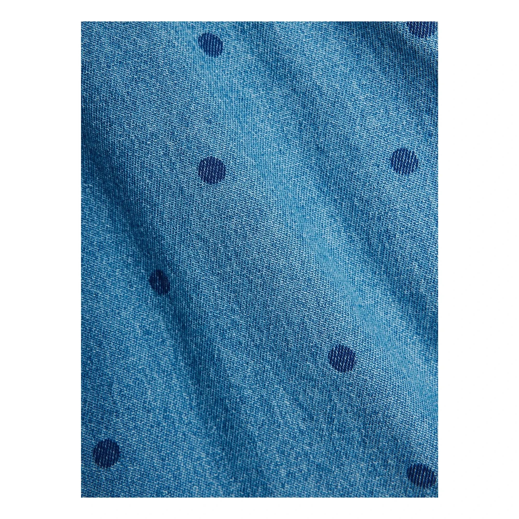 Mini Rodini - Denim Shorts with Organic Cotton Dots | Blue