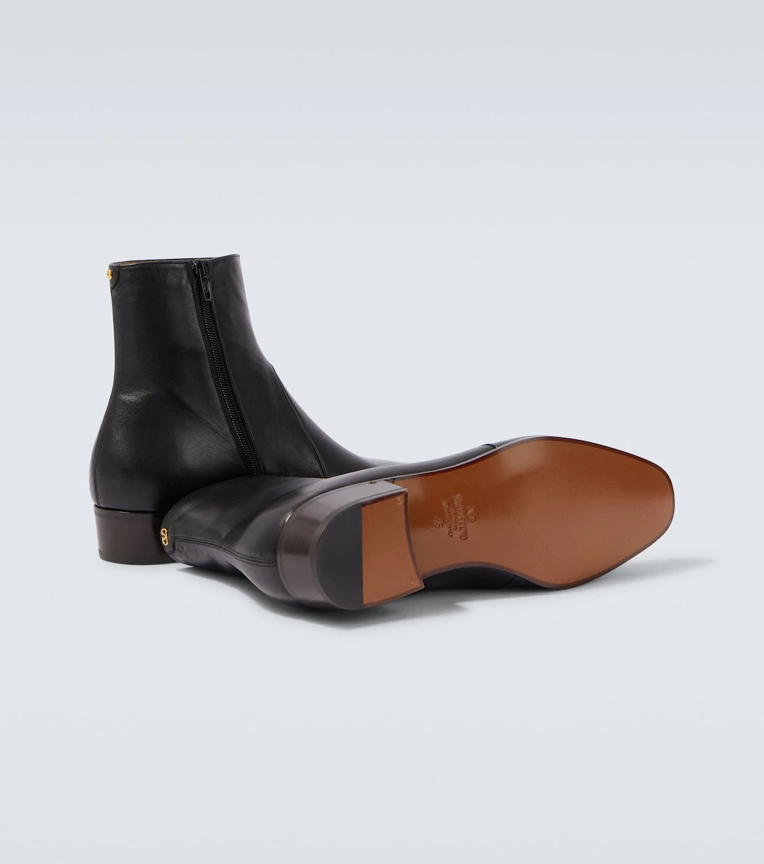 Valentino Garavani - VLogo leather ankle boots